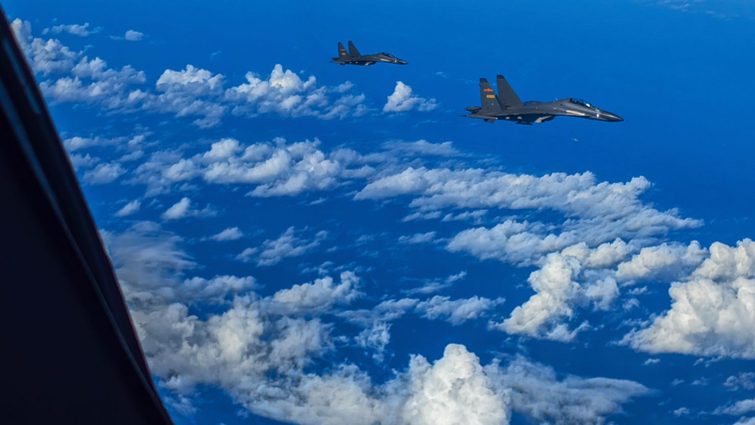 Chinese fighter jets conduct joint combat training exercises around Taiwan in this  August 7, 2022 file photo.