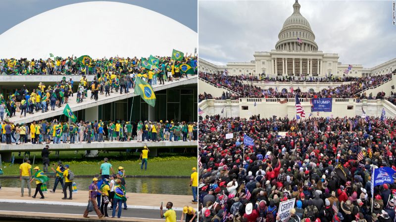 Watch: How storming of Brazil’s congress compares to US Capitol riot  | CNN