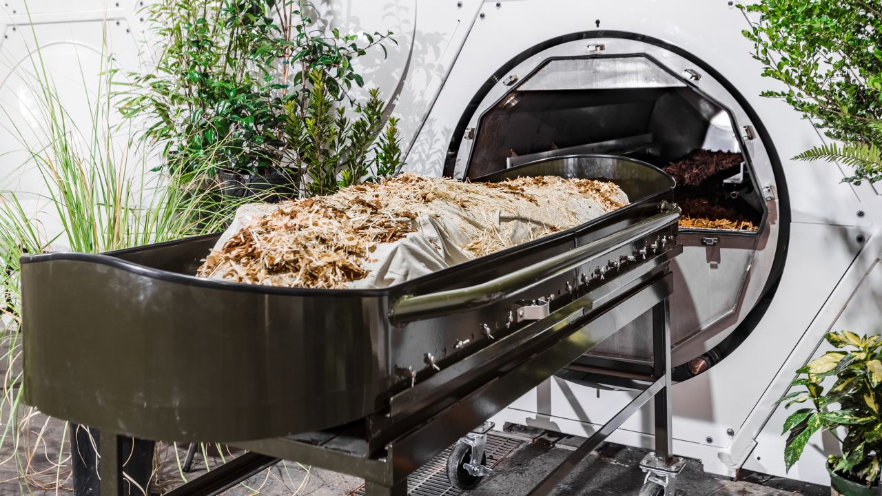 Seattle-based Recompose offers human composting, one of a number of sustainable funeral alternatives available in the US.