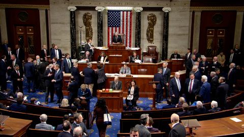 The House floor as the vote on the rules package begins. 