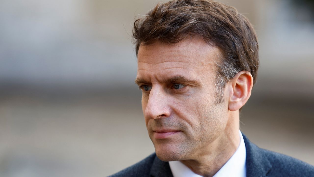 File photograph of French President Emmanuel Macron at the Elysee Palace in Paris on January 3. 