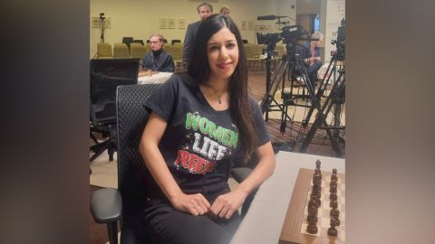 Bayat wearing the t-shirt during the tournament in October.