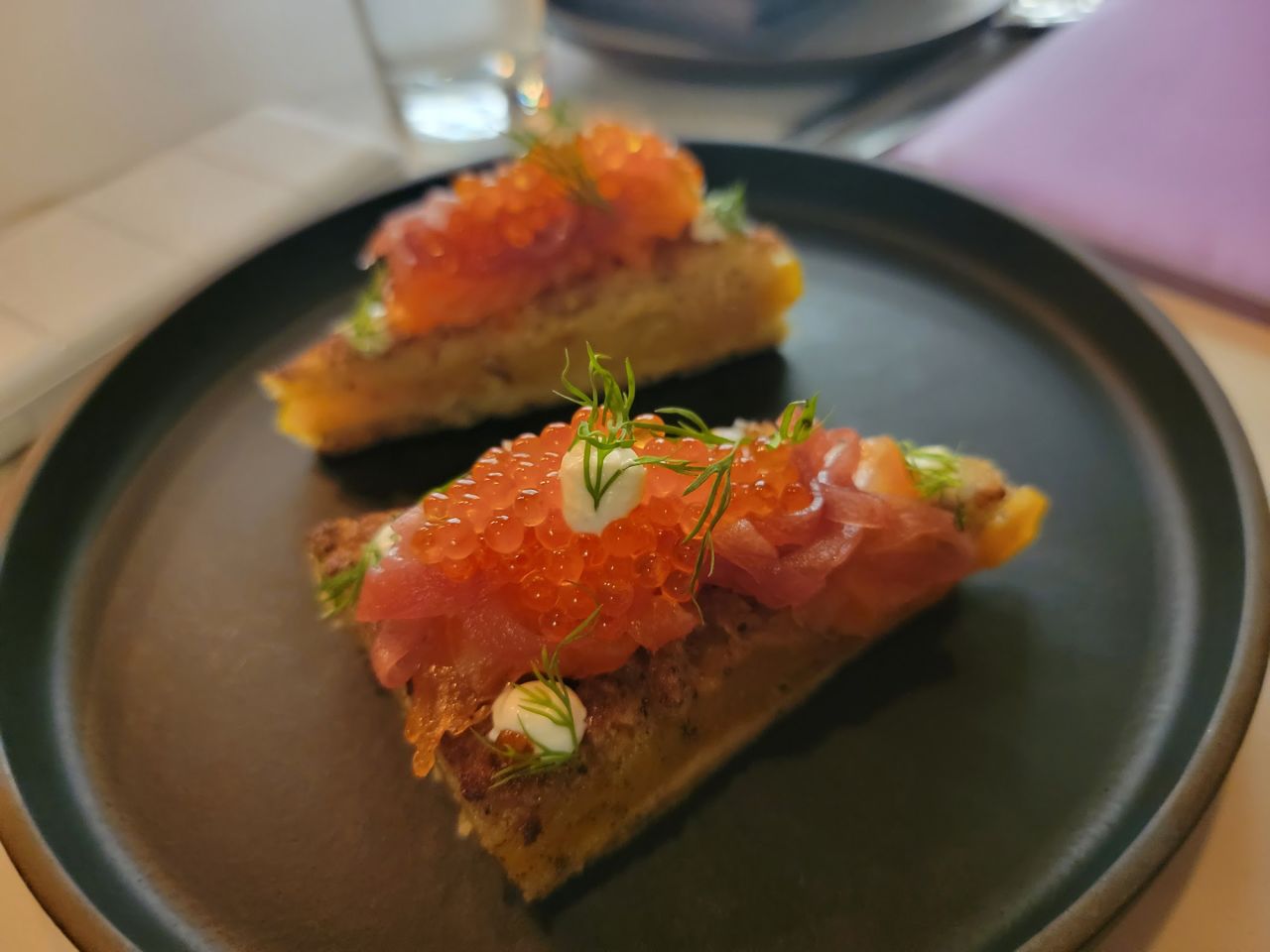 The dish called "Everything Brioche" at Red Paper Clip was one of his favorites.