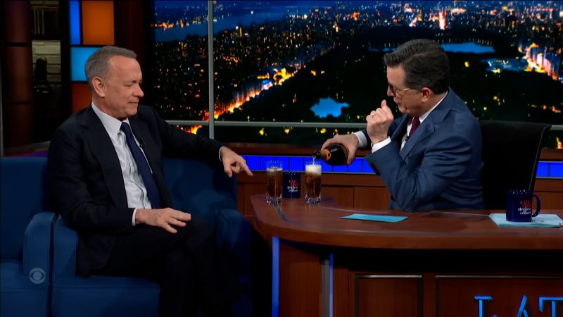 ‘Shamefully good’: Stephen Colbert reacts to Tom Hanks’ new cocktail creation | CNN Business