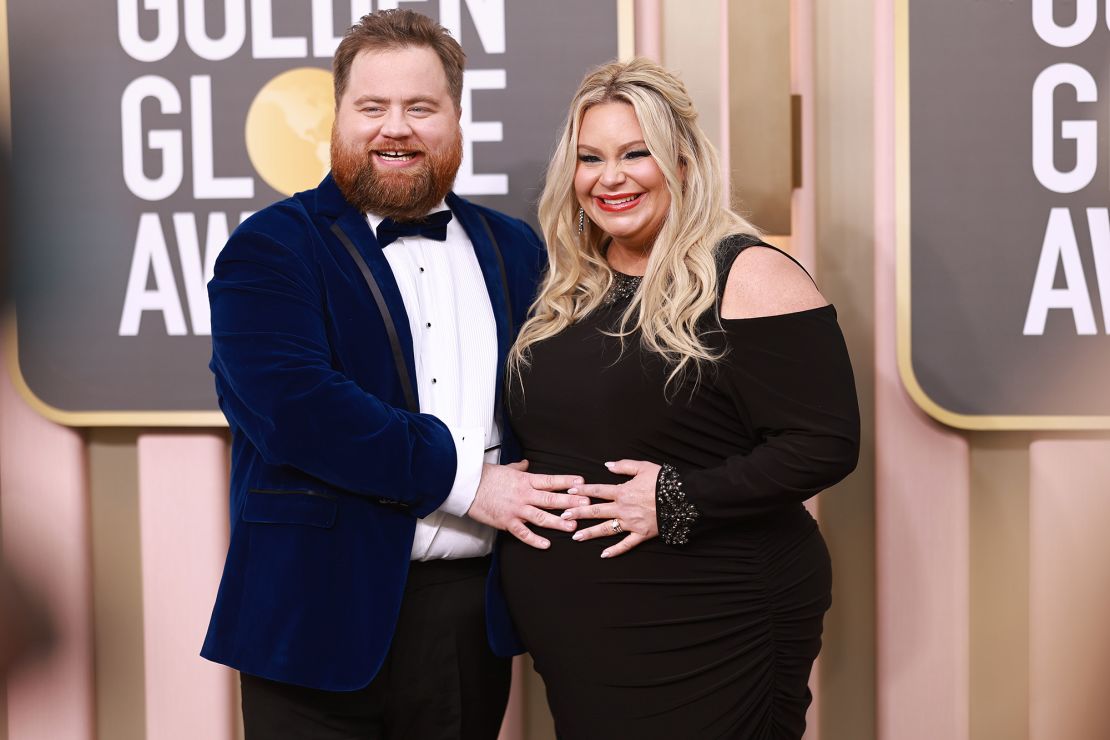 Best Supporting Actor winner Paul Walter Hauser with his wife Amy Elizabeth Boland.