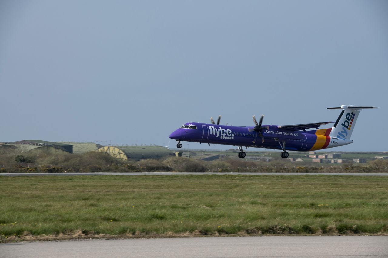 <strong>Propped up: </strong>Newquay is usually used to small aircraft -- like Flybe's prop planes.