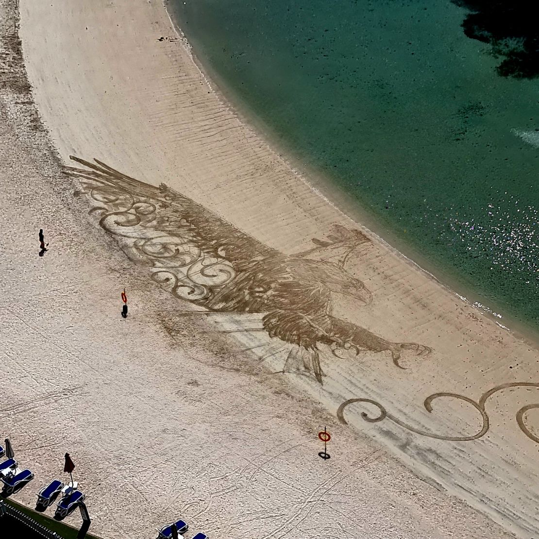 One of Alapide's dramatic creations, up against the shoreline.