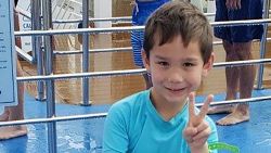 Boy missing after he was swept away during the storm. Kyle Doan