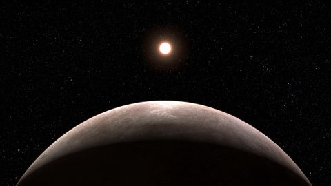 This illustration shows the exoplanet LHS 475 b, recently confirmed by the Webb telescope.  