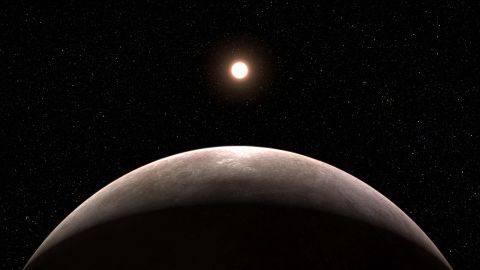 Esta ilustração mostra o exoplaneta LHS 475 b, recentemente confirmado pelo telescópio Webb.  