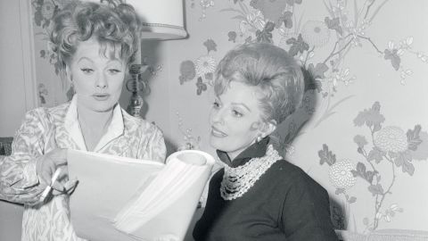 Cook, right, seen here with Lucille Ball in an undated photo.