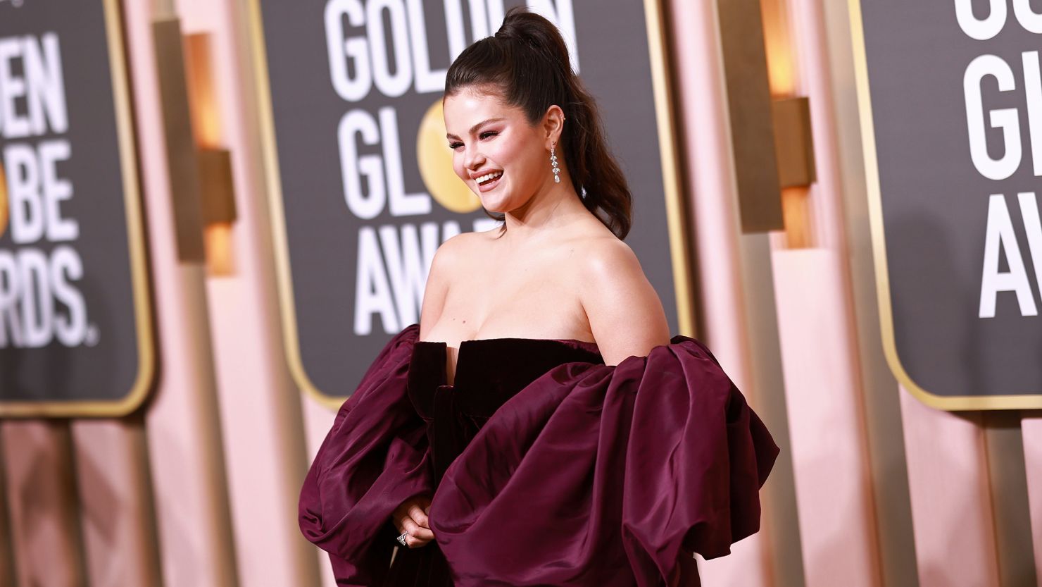 Selena Gomez at the Golden Globe Awards on Tuesday.