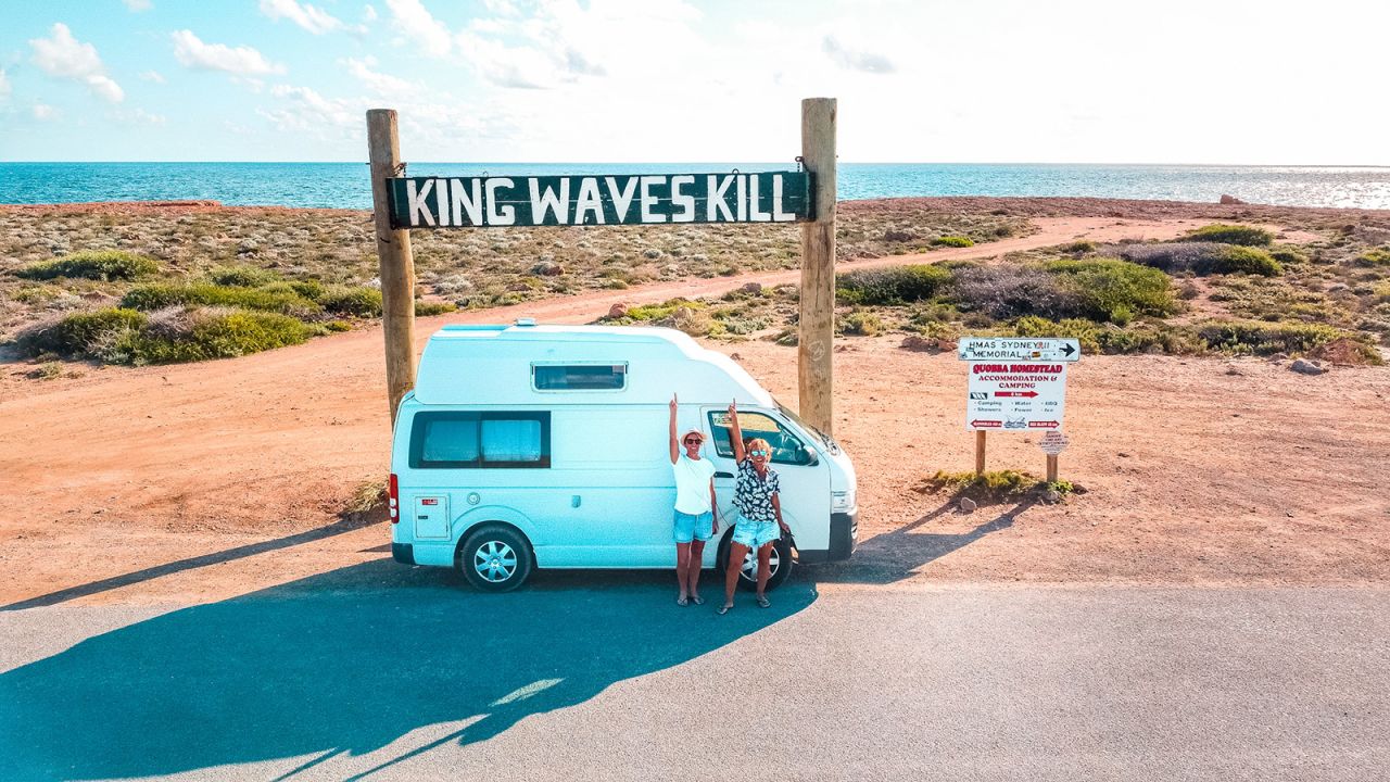 <strong>Road trip: </strong>They continued to travel, opting to buy  a campervan and drive around  Australia together, with "the borders closing" behind them.