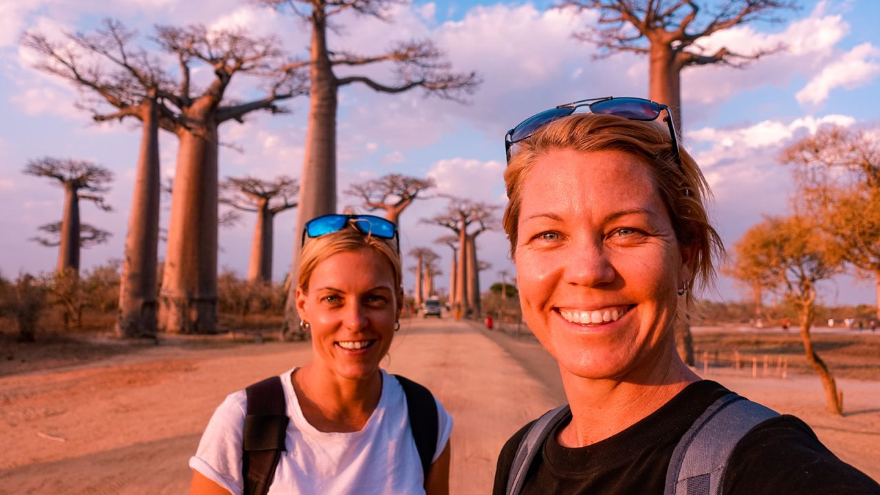 <strong>Traveling duo: </strong>They hit it off straight away and soon began traveling the world together. The pair are pictured in Madagascar in 2019.