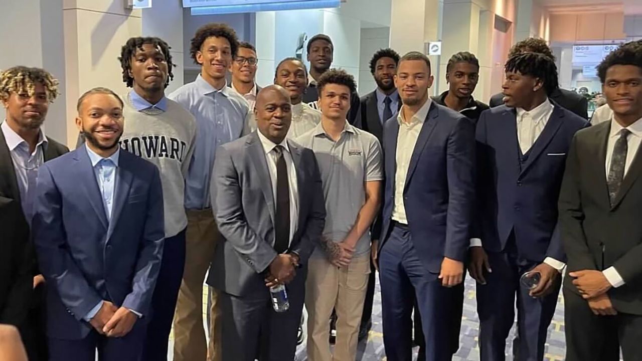Howard University men's basketball players and staff attend the Black Maternal Health panel at the Congressional Black Caucus Annual Legislative Conference. 