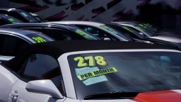 Used cars are shown for sale at a car lot in National City, California, U.S., June 15, 2022.  