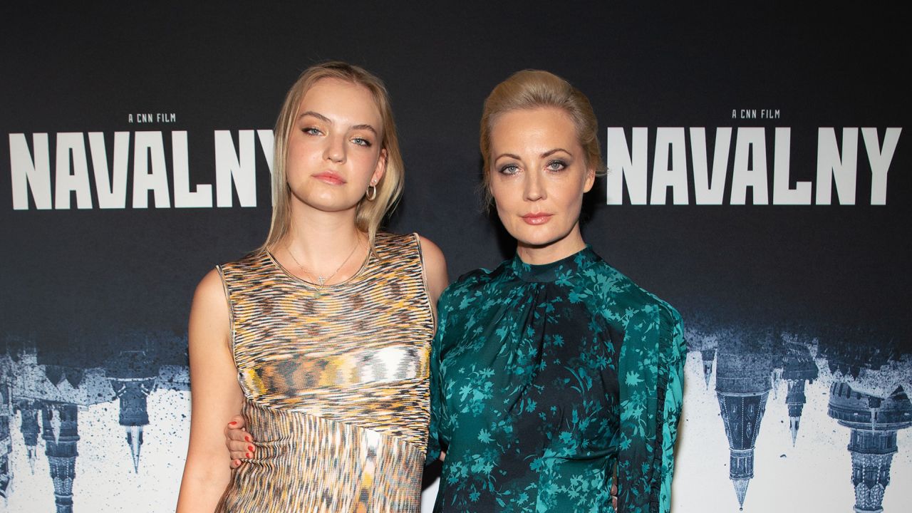 Dasha and Yulia Navalnaya attend the premiere of the film "Navalny" in New York, on 6 April 2022.