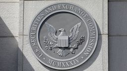The seal of the U.S. Securities and Exchange Commission (SEC) is seen at their headquarters in Washington, D.C., U.S., May 12, 2021. Picture taken May 12, 2021. REUTERS/Andrew Kelly