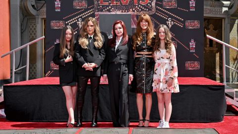 Harper Vivienne Lockwood, Lisa Marie Presley, Priscilla Presley, Riley Keough, Finley Aaron Love Lockwood 2022.