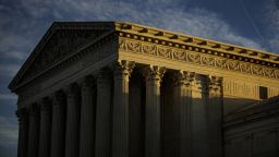 The rising sun creeps across the US Supreme Court on November 8, 2022 in Washington, DC. 