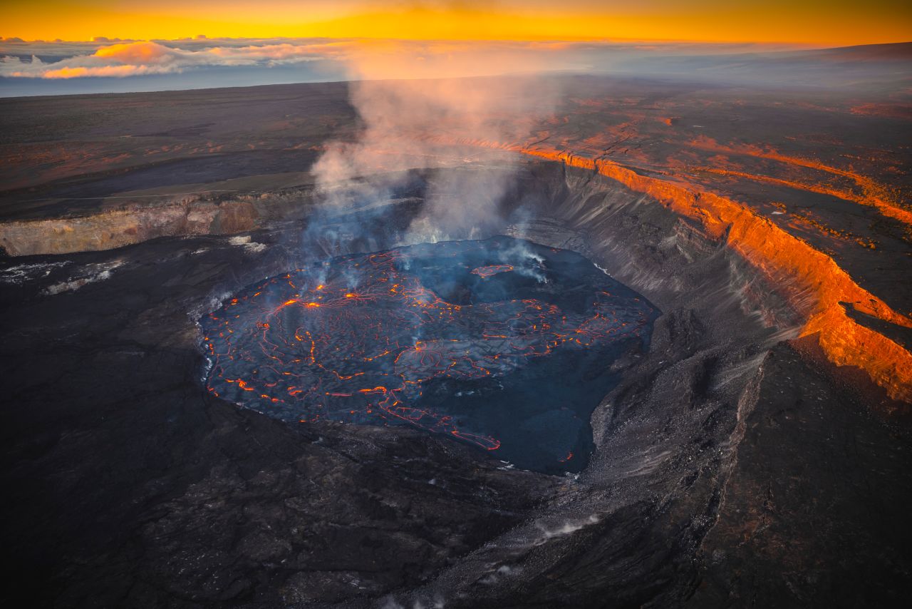 Lava erupts from the Halemaʻumaʻu Crater of the Kilauea volcano on Friday, January 6. The volcano in Kilauea, Hawaii, <a href="https://www.cnn.com/2023/01/06/us/kilauea-hawaii-volcano-january-eruption/index.html" target="_blank">resumed eruptions</a> after almost a month of inactivity.