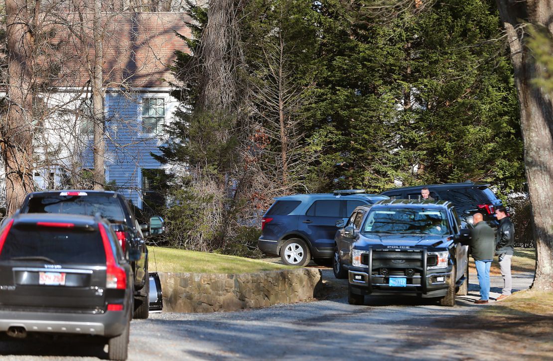 Investigators gather at the home of Ana and Brian Walshe on January 10, 2023. 