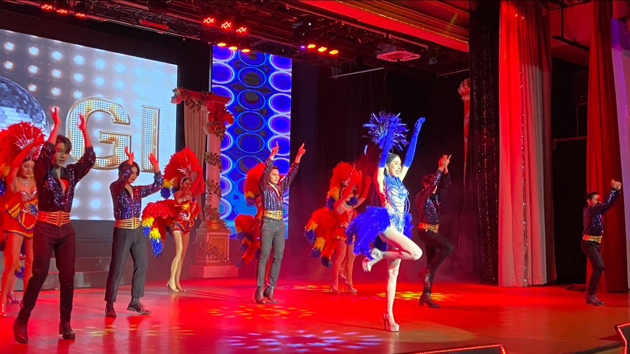 Dancers at the Golden Dome Cabaret Show in Bangkok, usually a must-see for Chinese tour groups, performing to a nearly empty house on Jan. 10. The show is preparing for more customers as travelers return.