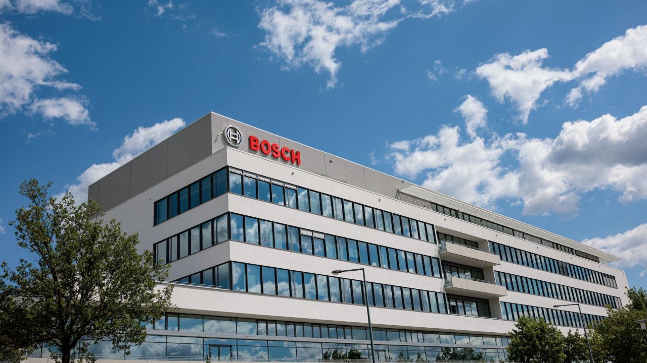 The main building of Bosch in Dresden, eastern Germany.