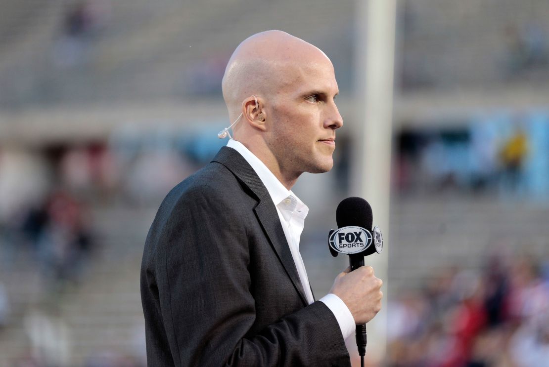 Wahl talks at the US Men's National Team game against  Ecuador at Rentschler Field in East Hartford, Connecticut in 2014. 