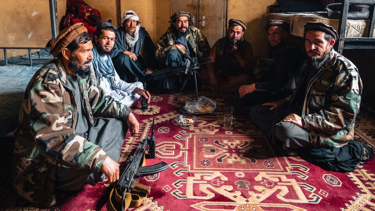 <strong>At a checkpoint:</strong> Iličić says that while at a Taliban checkpoint in Bamiyan, these officers invited him in for tea.