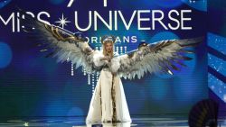 NEW ORLEANS, LOUISIANA - JANUARY 11: Miss Ukraine, Viktoriia Apanasenko walks onstage during the 71st Miss Universe Competition National Costume show at New Orleans Morial Convention Center on January 11, 2023 in New Orleans, Louisiana. (Photo by Josh Brasted/Getty Images)