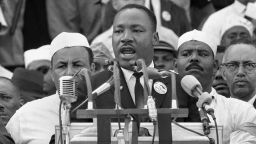 FILE - In this Aug. 28, 1963, file photo, Dr. Martin Luther King Jr. addresses marchers during his "I Have a Dream" speech at the Lincoln Memorial in Washington.  The U.S. economy "has never worked fairly for Black Americans — or, really, for any American of color," Treasury Secretary Janet Yellen said in a speech delivered Monday, Jan. 17, 2022 one of many by national leaders acknowledging unmet needs for racial equality on Martin Luther King Day. (AP Photo, File)