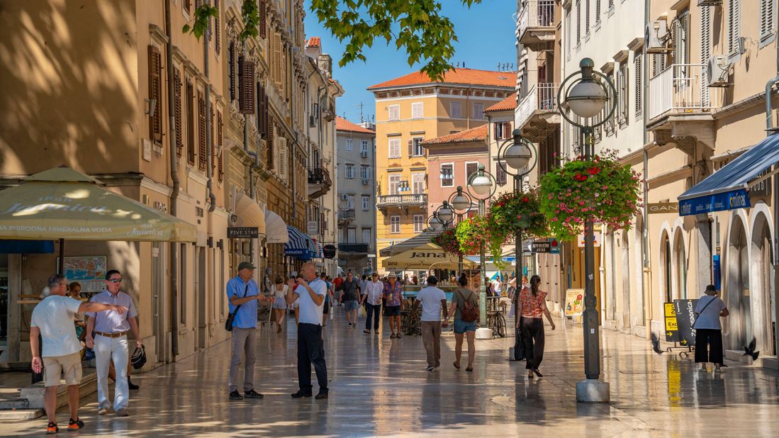 <strong>City life: </strong>The Korzo, Rijeka's main pedestrianized thoroughfare, is the heart of the city. 