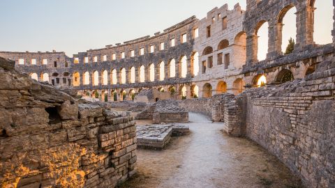Pula has a glorious Roman amphitheater.