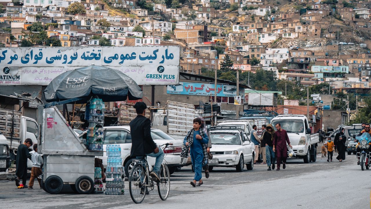 A street scene of Kabul, June 2022.
