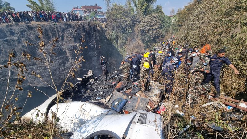 ネパール旅客機の墜落：イエティ航空機がポカラ近郊で墜落して少なくとも32人が死亡
