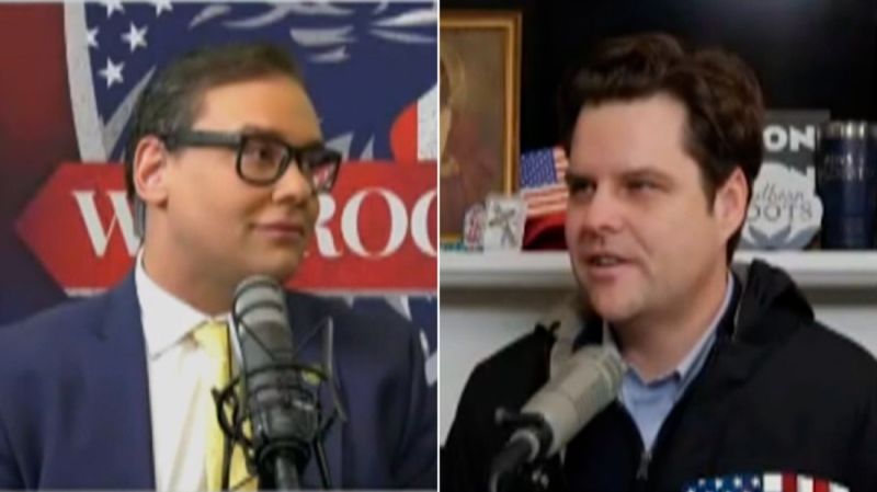 Video: George Santos evades questions about finances in podcast interview with Matt Gaetz | CNN Politics