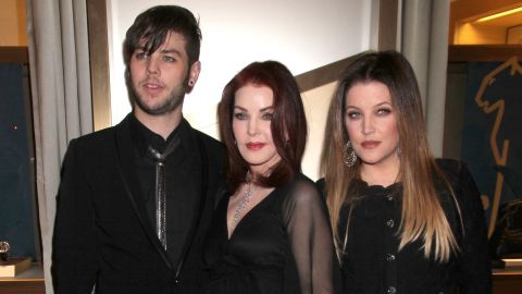 (L-R) Navarone Garibaldi, Priscilla Presley and Lisa Marie Presley seen here in 2011 in Las Vegas.