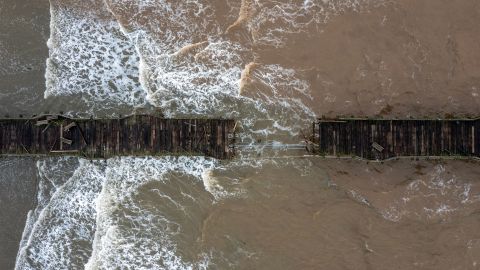 The recent storms have damaged the Capitola Pier in Capitola, California.