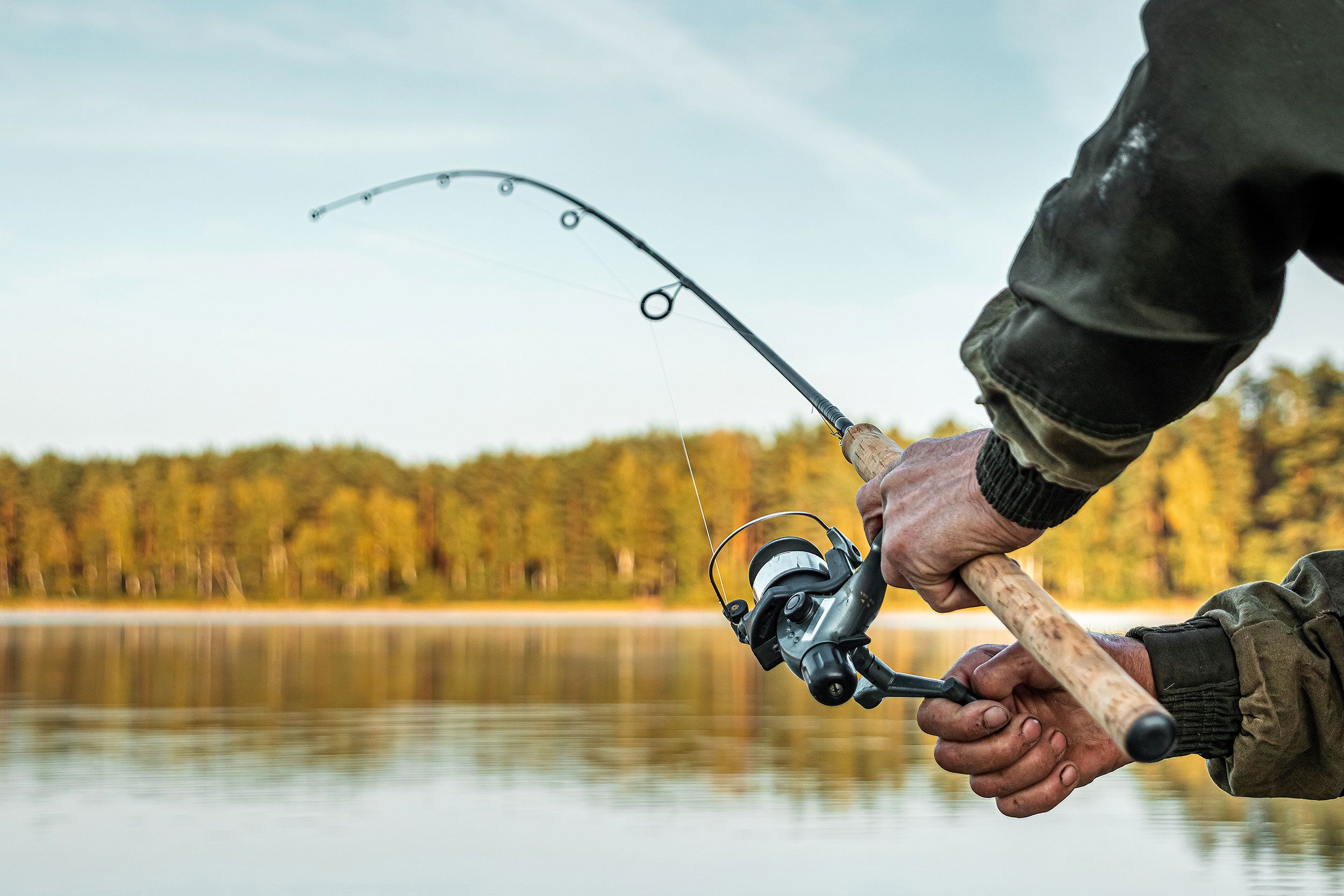 Fishing Pole With Line Stock Photo - Download Image Now - Cable