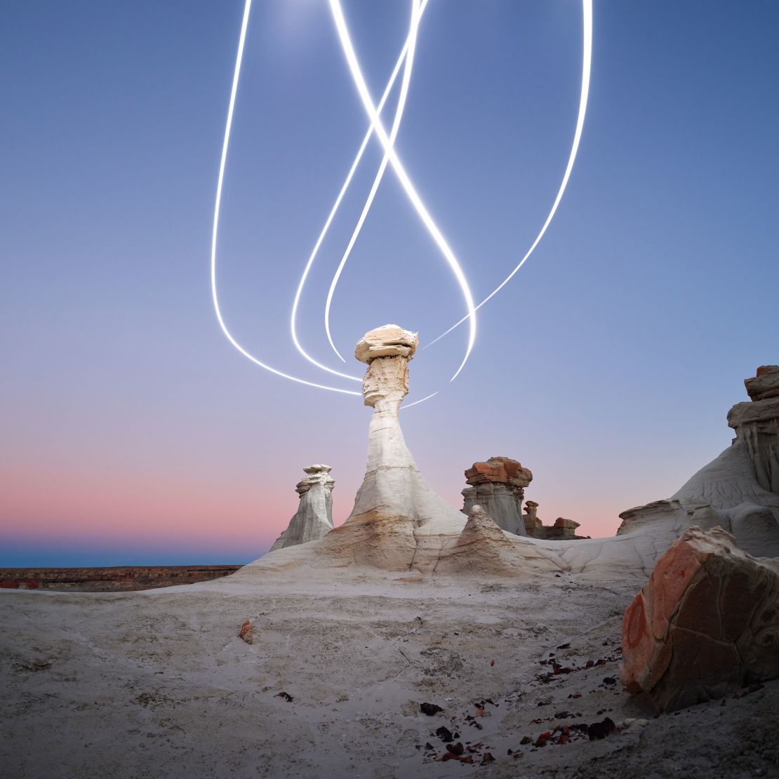 Wu has been commissioned to shoot in various locations, including the New Mexico badlands. This image came from a 20-hour shoot.