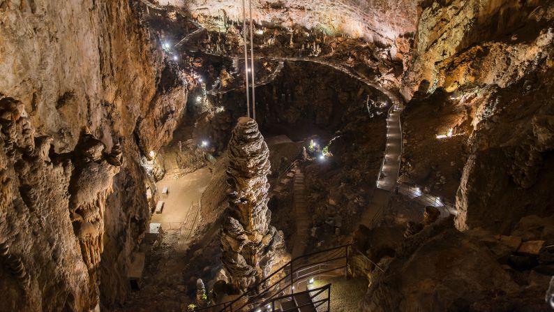 Geological wonder: The spellbinding Grotta Gigante, or Giant Cave, is one of the world's largest tourist caverns.