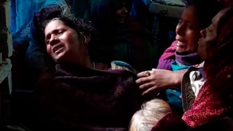 Bereaved family members grieve after Yeti Airlines flight 691 crashed on January 15.  Nepal: Harrowing video purportedly shows last moments inside cabin before deadly plane crash 230116190705 nepal plane crash family members