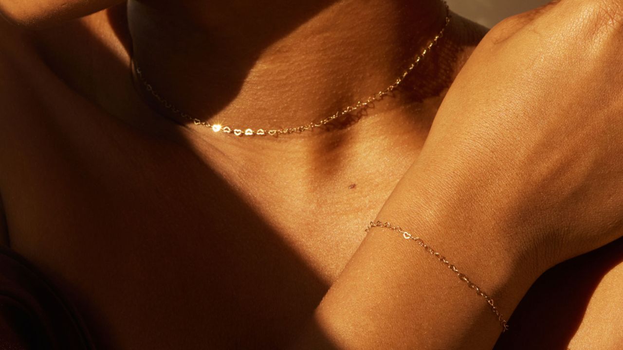 Crystal Letter U Gold Delicate Chain Bracelet in White Crystal