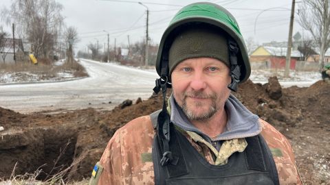 Ukrainian army officer Valentyn was digging trenches with his men.  Bakhmut: Civilians struggle on with daily life despite battle 230117111905 07 bakhmut report january intl