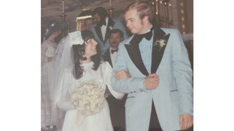 <strong>Fabulous day:</strong> The couple got married in May 1973, in the US. "It was just a great party, live band and all that -- it was just absolutely fabulous," recalls Chris.