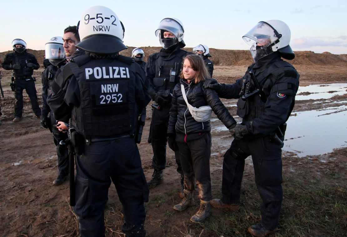 Climate activists have long been protesting the expansion of this coal mine, which cuts into the village of Lützerath.