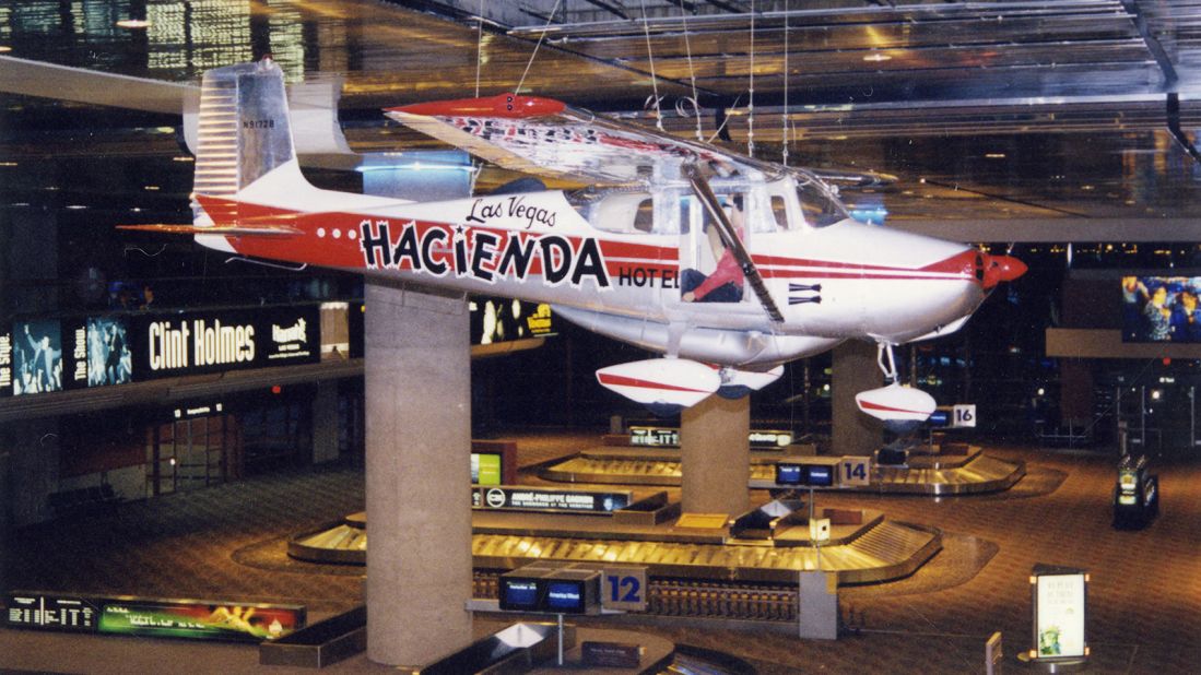 <strong>Howard W. Cannon Aviation Museum: </strong>The Hacienda Cessna now hangs above baggage claim at Harry Reid International Airport in Las Vegas. Find out more about the museum <a href="https://www.harryreidairport.com/Museum" target="_blank" target="_blank">here</a>. <br />