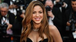 Colombian singer Shakira arrives for the screening of the film "Elvis" during the 75th edition of the Cannes Film Festival in Cannes, southern France, on May 25, 2022. 