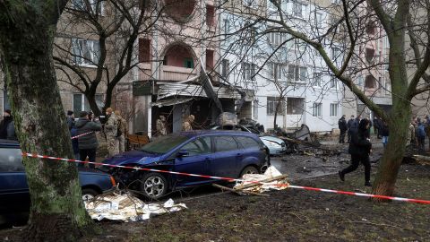 Multiple people, including Ukraine's interior ministry leadership team, died in the incident on the outskirts of the Ukrainian capital. 